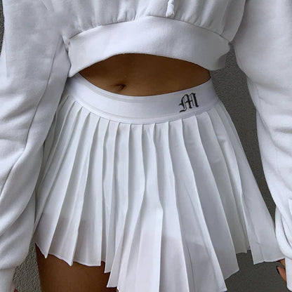 White Pleated Golf Skirts - TWISTLOOM